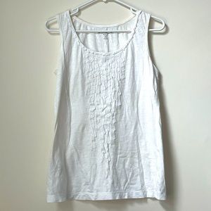 SOLD || White ruffle tank top